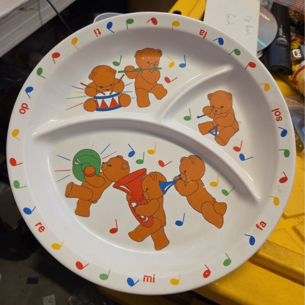1987 Anacapa Musical Bears Melamine Divided Plate 900-3